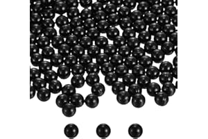 sourcing map 9000pcs 4mm Black Pearl Beads ABS Faux Pearls Vase Filler 300g Ornament Fillers for Crafts Centerpieces Jewelry Making Aquarium Decoration