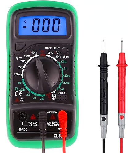 Cuigu Mini Multimètre Analogique MF-110A – Voltmètre AC/DC, Ampèremètre, Ohmmètre, Testeur Portable Électrique École & Maison
