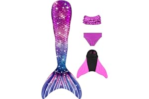 NAITOKE Queue de sirène pour Enfant Fille déguisement Sirene Fille