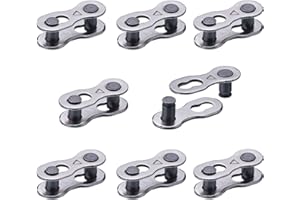 Hotop 8 Paires Manque Link pour vélo 6, 7, 8, 9, 10 Vitesse Chaîne, Argent, réutilisable,