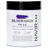 NAVIR Silver Professional Violet Tinting Purple Mask for Blonde, Bleached, Highlights, White and Gray Hair | 250 ml