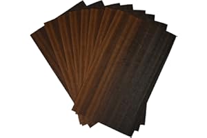 Kontrasti Placage en bois eucalyptus fumé 30 cm x 8,5 cm x 0,5 mm env. x 8 feuilles - bois brut - convient pour : modélisme, meubles, travaux de réparation, restauration, bricolage et bricolage