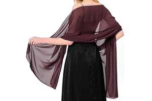 LIFWIMNER Stola Damen Halstuch Chiffon Sommer Schal Damen Festliche Stola für Abendkleid oder Brautkleid Hochzeit Scarf