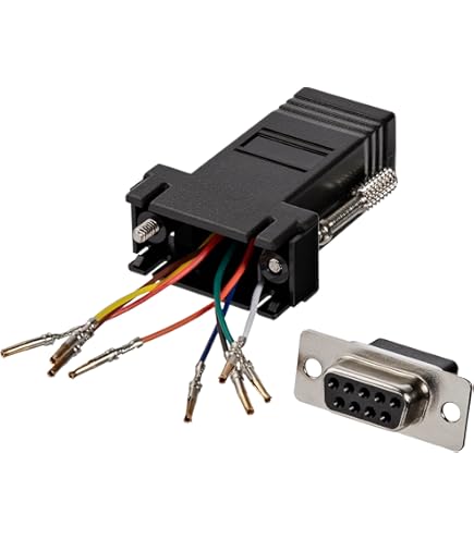 Cooso Adattatore RJ45 A RS232 DB9 Femmina – Convertitore Da Porta Seriale A Ethernet Cat5e/Cat6