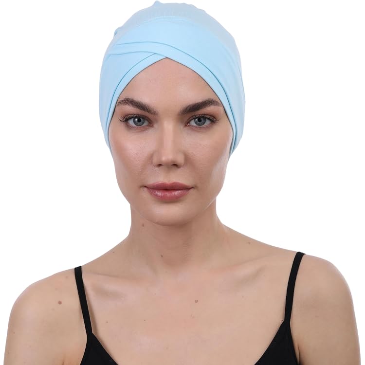 2x Damen-Kopftuch/Turban Für Sommer – Weiches Polyester, Elastisch, Vielseitig Bindbar, Für Haarausfall & Style