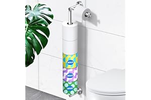 LONGZON Toilet Roll Holder Wall Mounted, Holds 6 Rolls, SUS304 Stainless Steel Toilet Paper Holder with Reserve Storage, Space Saving, Rustproof, Modern Design for Bathroom & Washroom – Silver