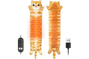 MEWMIX Katzen Heizdecke Kuscheldecke mit Abschaltautomatik, Elektrisches Heizkissen Usb für Periode, Warmies Wärmekissen Nacken Rücken Schulter Bauch, Weihnachtsgeschenke für Frauen Mädchen Katzenliebhaber