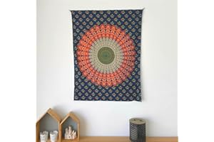 MOMOMUS Arazzo Mandala - Hippie - 100% Cotone, Grande, Multiuso