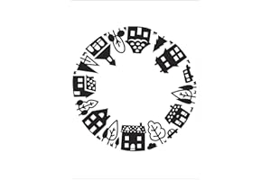 Darice 30041287 Embossing Folder A6, Template House Pattern Open Circle, Transparente