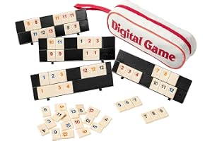 The Classic Rummy Tile Game - More Tiles and More Players for More Fun,Travel Game for 2-4 People,Simple and Easy to Operate, Convenient to Organize and Store (Light Yellow)
