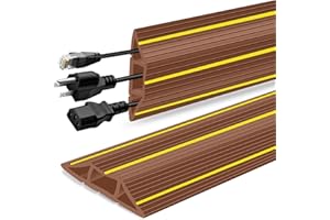 SEGNAYEN Gaine de câble de sol de 1 m, protection de câble d'extérieur avec 3 grands canaux de cordon, couverture de fil en caoutchouc robuste pour ranger les câbles, cacher les câbles et éviter les risques de