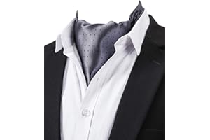 STTLZMC Cravatta Uomo Paisley Floreal Ascot Fazzoletti Tessuto in Seta Matrimonio Business