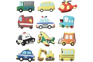 Tadpolez 12 Stück Kühlschrankmagnete Kinder, Magnete Auto,Fahrzeug Kühlschrankmagnete,Auto Kühlschrank Magnete Kinder,für Kühlschrank Baby Educational Toy (Auto)