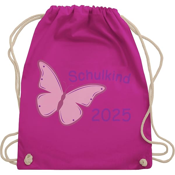 Shirtracer Turnbeutel „Einhorn Schulkind 2025“ – 12 Liter, 100% Baumwolle – Süßes Einschulungsgeschenk Für Mädchen