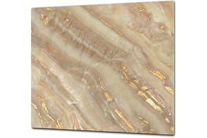 CONCEPT CRYSTAL Tagliere in VETRO temperato – Proteggi-piano di lavoro e spianatoia – Copri-piano cottura – pezzo UNICO (60x52cm) o DUE pezzi (30x52cm ognuno); D21 Marmi 1 Serie