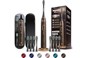 ‎WAGNER STERN Wagner Stern IntelliBrush Series Whitening Elektrische Zahnbürste mit Drucksensor Bietet 4 Putzmodi, 3 Intensitäten, 8 weiche Bürstenköpfe und ein luxuriöses Reiseetui