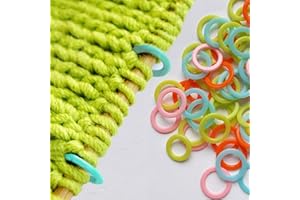 SIQIAN Stitch Markers for Knitting, 30 Pcs 3 Sizes Plastic Knitting Stitch Markers for Rings Smooth Crochet Marker Assorted Counters Needle (Random Color)