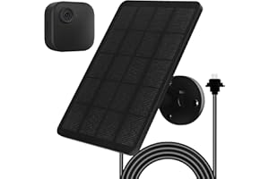 EVEREXCEED Panneau Solaire pour Blink Caméra, 4W Chargeur Solaire pour Blink Compatible avec Blink Outdoor 4 (4th Gen) Camera, avec support ajustable, 13,12ft Charge Cable, IP65 Waterproof