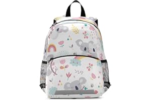 MNSRUU ISAOA Kleinkind Rucksack mit Zügeln für Jungen Mädchen Niedlicher Dschungel Koala Kinder Rucksack Rucksack Kindergartentasche Vorschule Kindergarten Reisetasche mit Brustclip