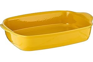 Emile Henry EH909654 Plato rectangular grande de cerámica para horno, color amarillo provenzal, 42,5 x 28 x 9 cm