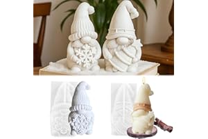 ‎WISIRENT Silikonformen Gießformen Wichtel WISIRENT, 2 Stück Weihnachten Wichtel Silikonformen Weihnachtsmann Kerzenform, 3D Zwerg Gießformen Diy Weihnachten Wichtel Kerzen Formen für Weihnachten, Halloween