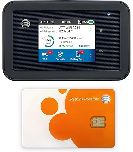 AT&T Wireless Hotspot Pocket WiFi 4G LTE MiFi 8000 | Portable WiFi Hotspot  for Travel | Portable Hotspot | Global 4G Cat18 LTE | Up to 1 Gbps