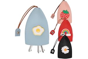 VIGOROLA Car Key Holder,4Pcs Cute Creative pull out key case Pull-Out Key Pouch, Portable Key Bag for Car Keys for Men and Women,Cartoon PU Leather Key Case PU Leather Key Holder Pouch,for Party Gifts