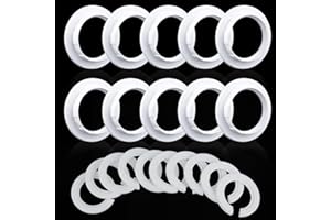 Roosea 20 Stück Lampenschirm Ring Konverter 10 Stück Adapter E14 auf E27 Kunststoff Lampenschirm Reduzierring + 10 Stück Schraubring E27/E26 Weiß Reduzierring für Metalllampenschirm