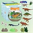 VUCATIN Unicorns Terrarium Gifts for Kids Girls, Light Up Terrarium Unicorns Toys for Girls, DIY Moon Lamp Arts and Crafts Birthday Gift for Girls Ages 4 5 6 7 8-12 Year Old (Dinosaur)
