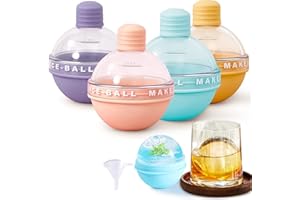 HOQQUE Cubiteras Para Hielo Cubitera Hielera Hielo Maquina Ventilador Silicona Cubitos Reutilizables Grande Redondos Molde Ice Cube Tray Ball Maker Bolsa Hielos Cubo