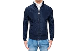 Evoga Giacca Giubbotto Uomo Casual Giubbino Trench Impermeabile Primavera Estate Bomber