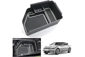 GAFAT Kiα EV6 2021-2024 2025 Caja de Almacenamiento para Consola Central, EV6 GT/GT Line 2023 Organizador de Reposabrazos, Bandeja para Reposabrazos, Compatible con Accesorios Kia EV6 (Blanco)