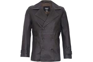 INFINITY LEATHER Męska kurtka skórzana z groszkiem Dr Who German Naval