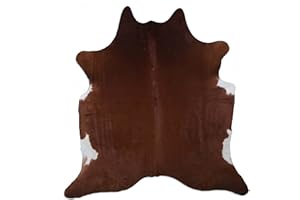 ‎LIVORIO Livorio Premium Kuhfell Teppich - braun - Brown - einmaliges Naturprodukt aus Südamerika | Rinderfell | Echtfell