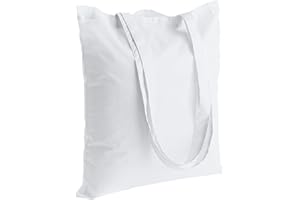 POLHIM-Bolsa Tela 100% Algodón Biodegradable,Lavable,Reutilizable-Asas Largas de 70cm.para