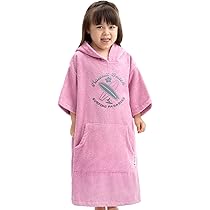 Kinder Bademantel Poncho - Strandtuch Mit Kapuze