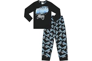 THE PYJAMAFACTORY Pigiama da ragazzo, grafica con gamepad e scritta “Proud To Be A Gamer”, colore nero e blu