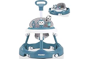 Twinky® Lauflernwagen in Azur Blau | Babywalker mit Spielset und Zubehör für sicheres und spielerisches Lernen | inkl. Fußmatte und Haltegriff
