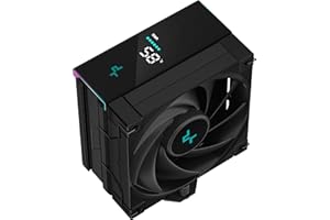 TZMRIT DeepCool AK400 DIGITAL CPU Air Cooler 220w TDP ALL-Black Heatsink 6mm x 4 Nickel Plated Copper Heat Pipes CPU Cooler with PWM 120mm FDB Fan 1850RPM for Intel LGA1700/1200/1151/1150/1155 AMD AM5/AM4