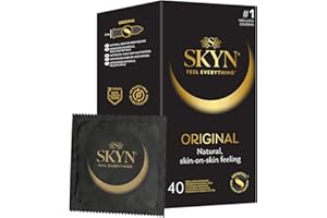 SKYN Original, (40 pezzi) preservativi ultramorbidi senza lattice, compatibile con i nostri lubrificanti