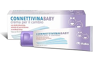 Fidia Farmaceutici ConnettivinaBaby - Crema per il Cambio, Tubo da 75g, con Acido Ialuronico, Estratto di Semi di Avena e Ossido di Zinco