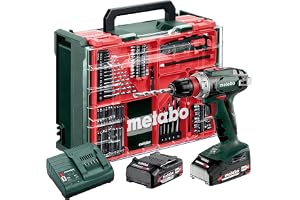 Metabo BS 18 Quick Set 602217710 Borrskruvdragare batteri 18 V 2 Ah Li-Ion borstfri, inkl. 2x batterier, inkl. väska, i