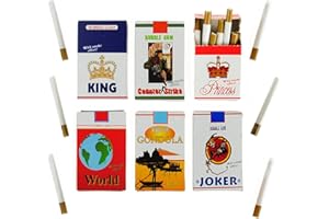 Śląskie Oblaty Kaugummi Zigarette 6 Packungen - Fake Zigaretten Schachteln mit Raucheffekt - Einzigartige Designs - Nostalgie Süßigkeiten oder Prank Artikel mit Fruchtgeschmack