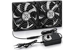 Silkwish 240 mm PC-fläkt 12 V husfläkt med varvtalsreglering | 120 mm tyst kylfläkt med metallgrillskydd, AC 220 V–240 V vent