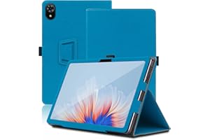 ENVIBE Funda para DOOGEE U9, 10.1 Inch, DOOGEE U9 Tablet Funda, Funda Protectora Plegable con Soporte para Lápiz y Correa para la Muñeca, Protección Total. (Azul Claro)