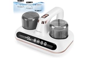 SIKITUT Battimaterasso, Aspirapolvere per Materassi, Aspira Materasso Antiacaro, Luce UV-C, Rimuove il 99,9% di Batteri e Allergeni, con Filtro HEPA, Ideale per Chi Soffre di Allergi