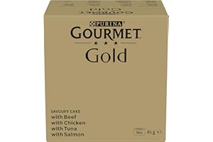 Gourmet Gold Raffiniertes Ragout Katzenfutter nass, Sorten-Mix, 96er Pack (96 x 85g)