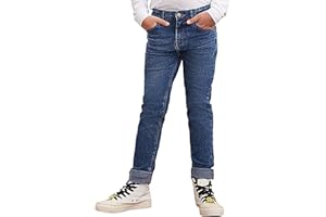STYLER | STREET Boys Denim Jeans, Stretchable Regular Fit Cargo Denim Jeans Pants for Kids, Trendy Stylish Design and Adjustable Waistband Boy’s School Trousers Ages 7 to 12 Years