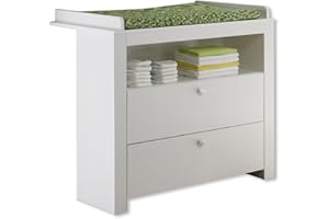 trendteam smart living 1553-630-01 Chambre Bébé Création Olivia Commode Table de Langer Blanc, LxHxP 96x102x77 cm