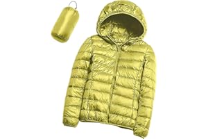 Huoghebg Piumino Donna Leggero Con Cappuccio Offerte Giacca Leggera Donna 100 Grammi Ripiegabile Piumini Con Zip Elegante Giacca Piumino Ripiegabile Giacconi Per le Vacanze Comodo Caldo e Antivento